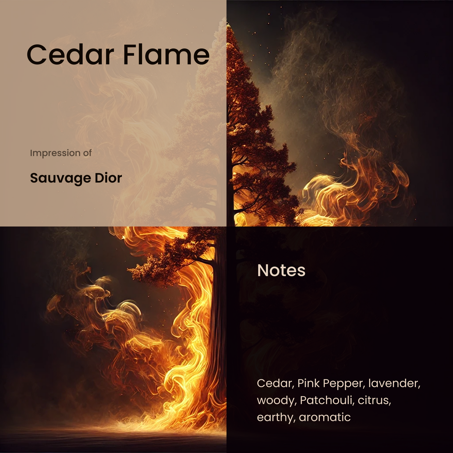 Cedar Flame! Impression of Sauvage Dior